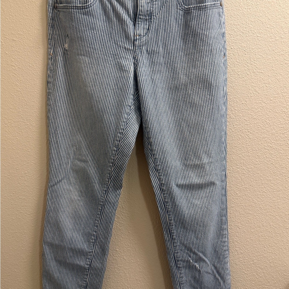 Striped Blue Jeans for Women